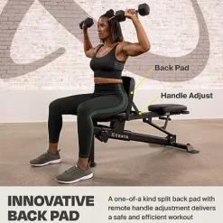 CENTR Multi-Adjustable Workout Bench – Decline/Incline – Matte Black