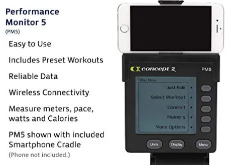 Certified Brands Concept2 BikeErg 2900 Stationary Exercise Bike with PM5 Monitor, Adjustable Air Resistance, Garmin HRM-Pro Plus Heart Rate Monitor, ANT+ Connectivity, Signature Series Resistance Band HRM-Pro Plus