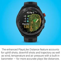 Certified Brands Garmin Approach S70 Golf Smartwatch AMOLED Display Shot Execution Putt Alignment Golfing System with Approach CT10 Starter Kit Club Tracking System 3 Sensors Signature Stand Power Bundle 47mm Black