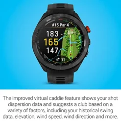 Certified Brands Garmin Approach S70 Golf Smartwatch AMOLED Display Shot Execution Putt Alignment Golfing System with Approach CT10 Starter Kit Club Tracking System 3 Sensors Signature Stand Power Bundle 47mm Black
