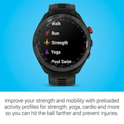 Certified Brands Garmin Approach S70 Golf Smartwatch AMOLED Display Shot Execution Putt Alignment Golfing System with Approach CT10 Starter Kit Club Tracking System 3 Sensors Signature Stand Power Bundle 47mm Black