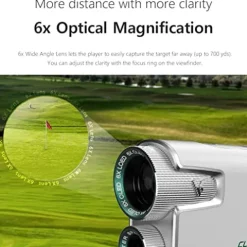 Certified Brands Golf Laser Rangefinder with Auto Slope 6X Magnification 700 Yard Range