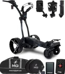 Certified Brands MGI Navigator Ai GPS Remote Golf Caddie with Travel Bag