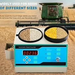CGOLDENWALL Automatic Counter Machine for Rice Seeds, Soybean, Corn, Wheat, Sunflower, Vegetable Grain Blue