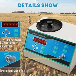 CGOLDENWALL Automatic Counter Machine for Rice Seeds, Soybean, Corn, Wheat, Sunflower, Vegetable Grain Blue