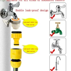 C/H Garden Hose Pipe 12 MM 5 M Flexible Spiral Mesh 100m