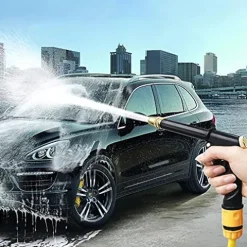 C/H Garden Hose Pipe 5m Flexible Watering Hose with Spray Gun Yellow