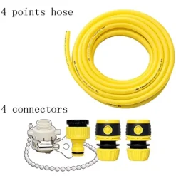 C/H 100M Reinforced PVC Garden Hose Yellow Green