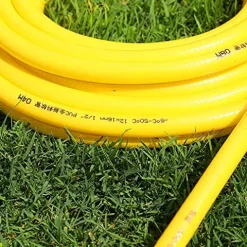 C/H 100M Reinforced PVC Garden Hose Yellow Green
