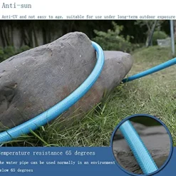 C/H PVC Garden Fiber Braided Water Hose Pipe 30M Blue