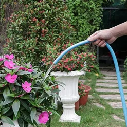 C/H PVC Garden Fiber Braided Water Hose Pipe 30M Blue