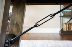 Chamberlain Game Tables Aspen Nights Handcrafted Distressed Wood 7′ Pool Table Brown and Black