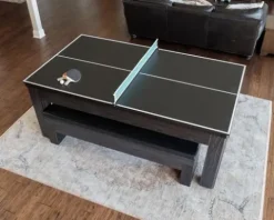 Chamberlain Game Tables New York Nights 7 Ft Pool Table Set with Benches and Top Espresso