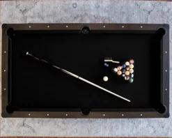 Chamberlain Game Tables New York Nights 7 Ft Pool Table Set with Benches and Top Espresso