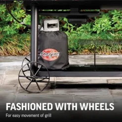 Char-Griller Texas Trio 3-Burner Gas & Charcoal Grill and Smoker Black