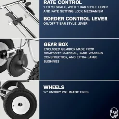 Charles Walters CW3000S Professional Broadcast Spreader Stainless Steel Frame 80lbs Capacity