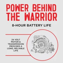 Chore Warrior Electric Wheelbarrow Utility Cart 350 lbs Capacity 6 Cu FT Black