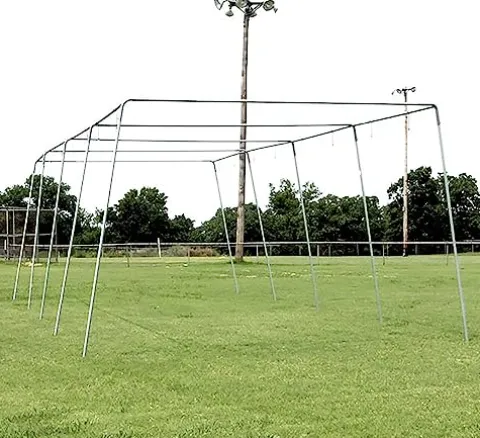 Cimarron Sports Outdoor Practice Complete Batting Cage Frames Black Stainless Steel