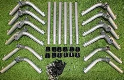 Cimarron Sports Outdoor Practice 70x12x12 1-1/2″ Complete Batting Cage Frames Black Stainless Steel