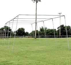 Cimarron Sports Outdoor Practice 70x12x12 1-1/2″ Complete Batting Cage Frames Black Stainless Steel