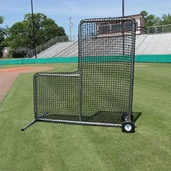 Cimarron Sports Outdoor Practice 7×7#84 Premier L-Net and Frame with Wheels Black Stainless Steel