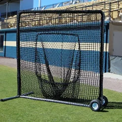 Cimarron Sports Outdoor Practice 7×7#84 Premier Sock Net and Frame Black, Stainless Steel