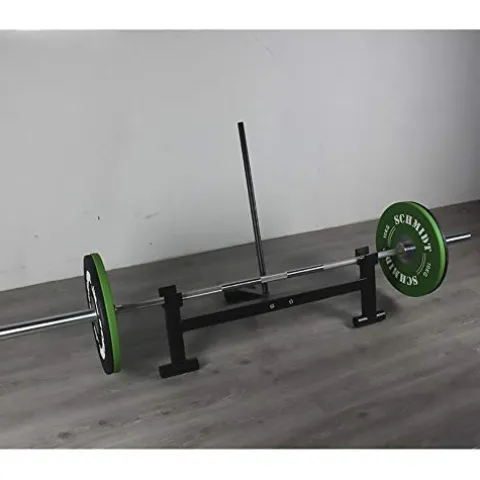 CKIDS Barbell Deadlift Bar Jack Double Grooved – Load/Unload Weight Plates, Olympic Bar for Deadlifts & Weight Training
