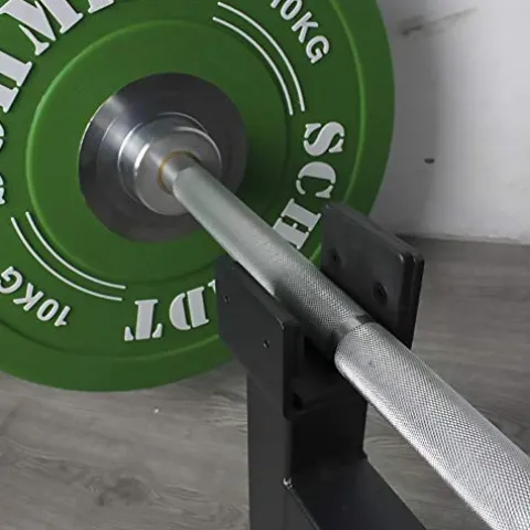 CKIDS Barbell Deadlift Bar Jack Double Grooved – Load/Unload Weight Plates, Olympic Bar for Deadlifts & Weight Training