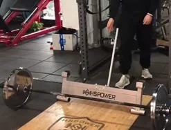 CKIDS Barbell Deadlift Bar Jack Double Grooved – Olympic Weight Plates Load & Unload