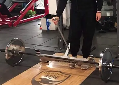 CKIDS Barbell Deadlift Bar Jack Double Grooved – Olympic Weight Plates Load & Unload