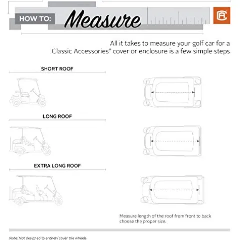 Classic Accessories Fairway Golf Cart Deluxe Enclosure Light Khaki