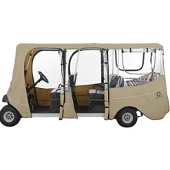 Classic Accessories Fairway Golf Cart Deluxe Enclosure Light Khaki
