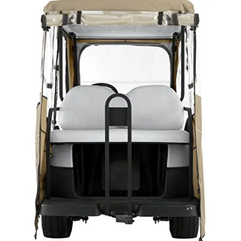 Classic Accessories Fairway Golf Cart Deluxe Enclosure Light Khaki