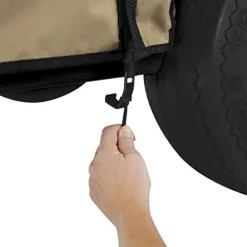 Classic Accessories Fairway Golf Cart FadeSafe Enclosure For Club Car, Short Roof Khaki