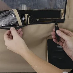 Classic Accessories Fairway Golf Cart FadeSafe Enclosure For Club Car, Short Roof Khaki