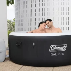 Coleman Inflatable Hot Tub Portable Outdoor Spa Black