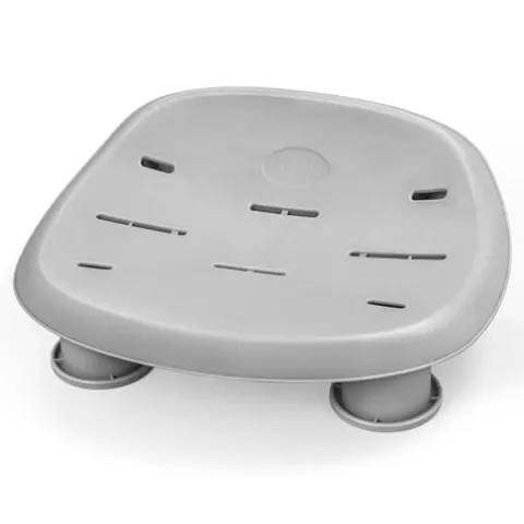 Coleman SaluSpa 114 AirJet Square Hot Tub with Spa Seat & Padded Headrest Pillows Gray