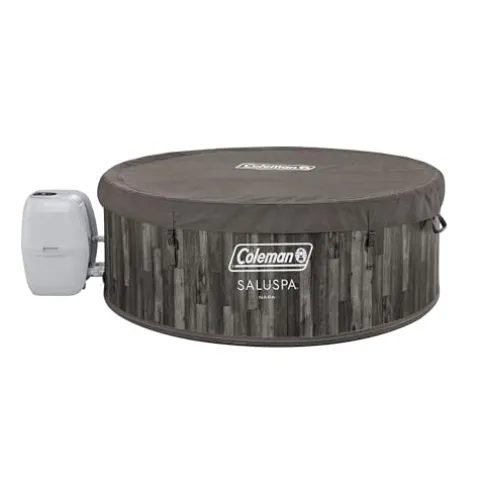 Coleman SaluSpa Napa AirJet Inflatable Hot Tub Gray Wood