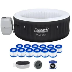 Coleman SaluSpa 4-Person Inflatable Hot Tub with 120 AirJets Black