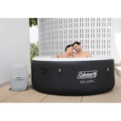 Coleman SaluSpa 4-Person Inflatable Hot Tub with 120 AirJets Black