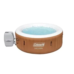 Coleman SaluSpa Ponderosa AirJet Inflatable Round Hot Tub + Bestway SaluSpa Underwater Non Slip Seat