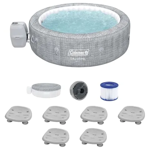 Coleman SaluSpa Sicily AirJet Hot Tub with 180 Jets Gray