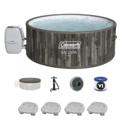 Coleman SaluSpa Sicily AirJet Hot Tub with 180 Soothing Jets Gray