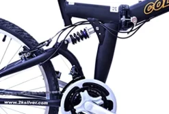 Columba Alloy Folding Bike 18 Speed Double Suspension Black 26 inch