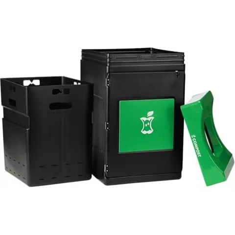 Commercial Zone Products Avante™ Series Black Compost Container 55-Gallon Square