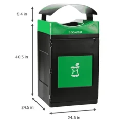 Commercial Zone Products Avante™ Series 55-Gallon Black Compost Container