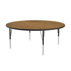 Correll High Pressure Top Activity Table A60-RND-06 Medium Oak