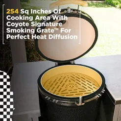 COYOTE OUTDOOR LIVING Coyote Asado Freestanding Ceramic Cooker Smoker and Grill Black