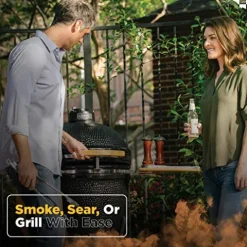 COYOTE OUTDOOR LIVING Coyote Asado Freestanding Ceramic Cooker Smoker and Grill Black