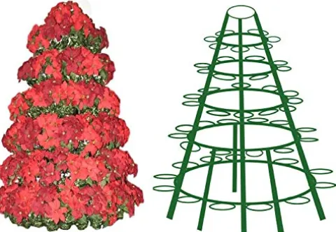 Creative Displays Inc Full Round Poinsettia Tree Rack Display 1056 Green 5.5 Ft